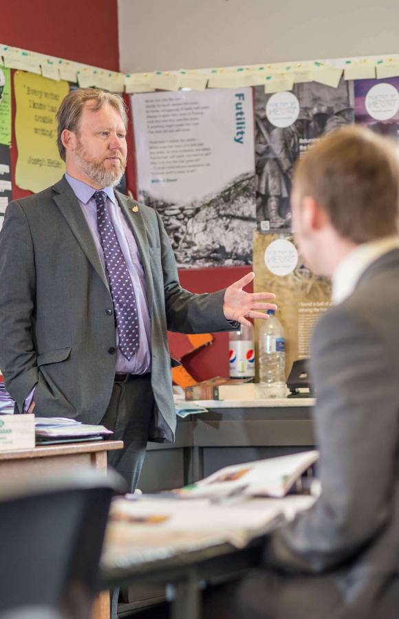 Pocklington School Sixth Formers in Sixth Form politics class