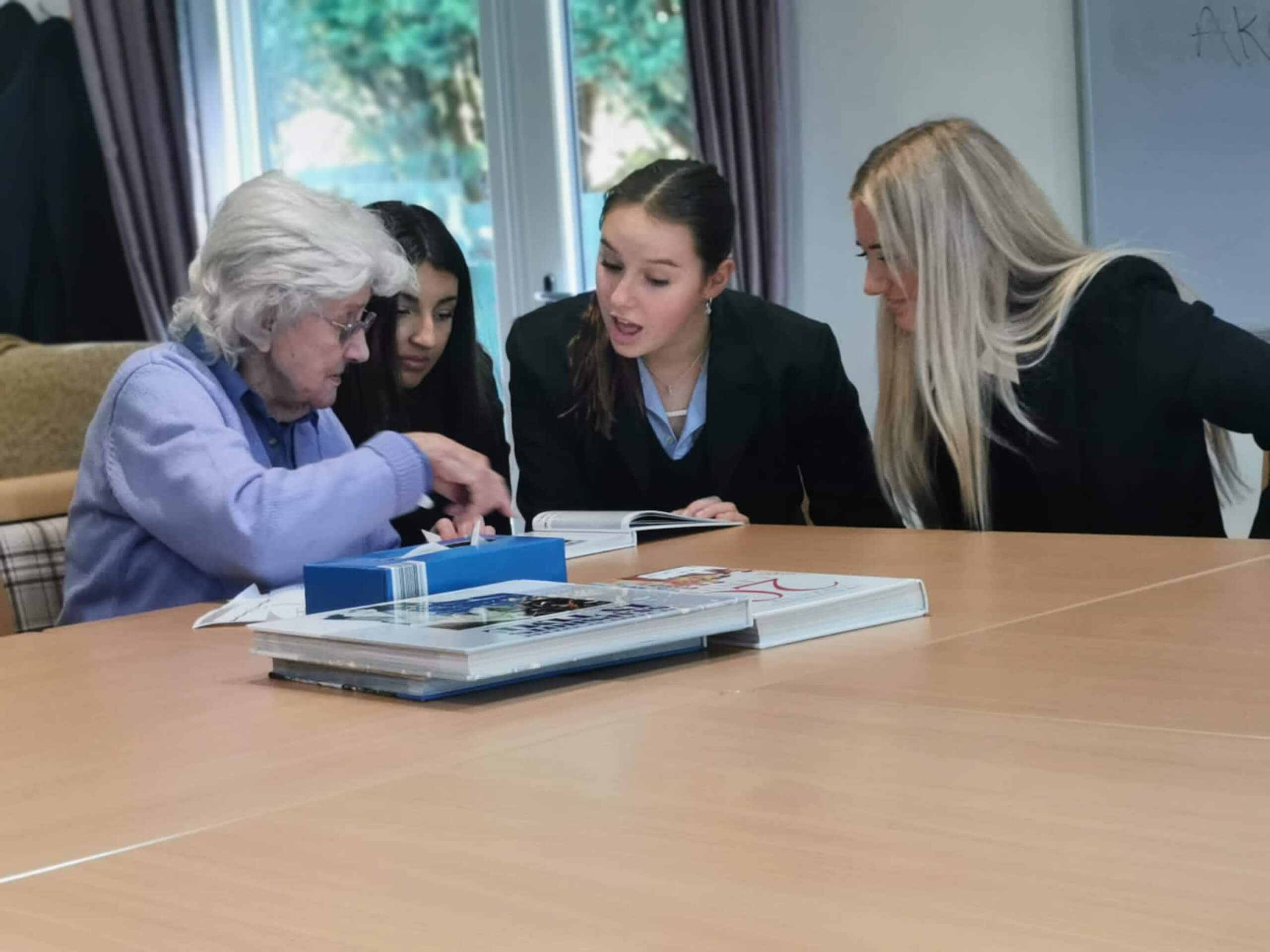 Pocklington School student volunteers at Dementia Forward Community Action