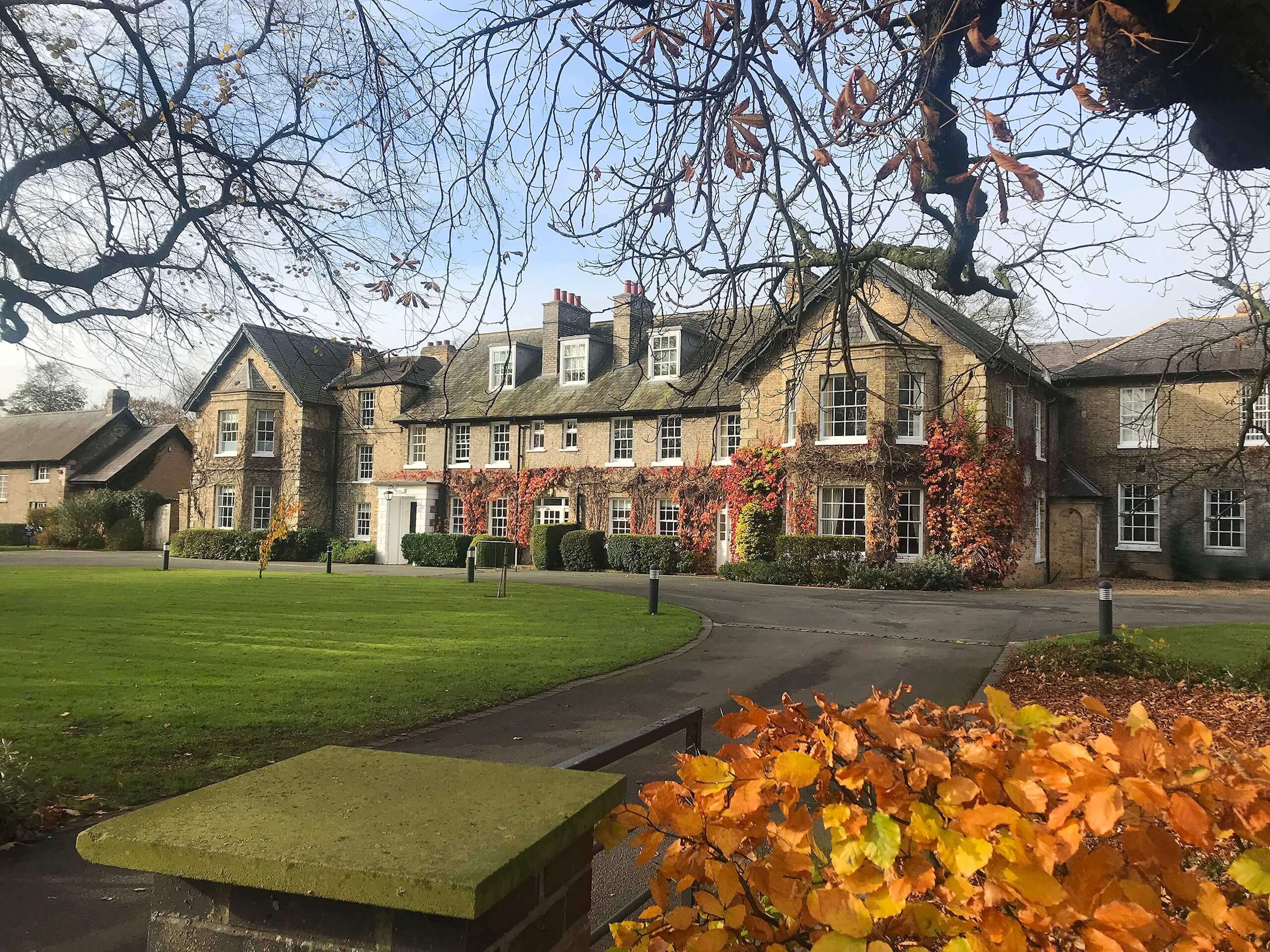 Pocklington School main building in Autumn