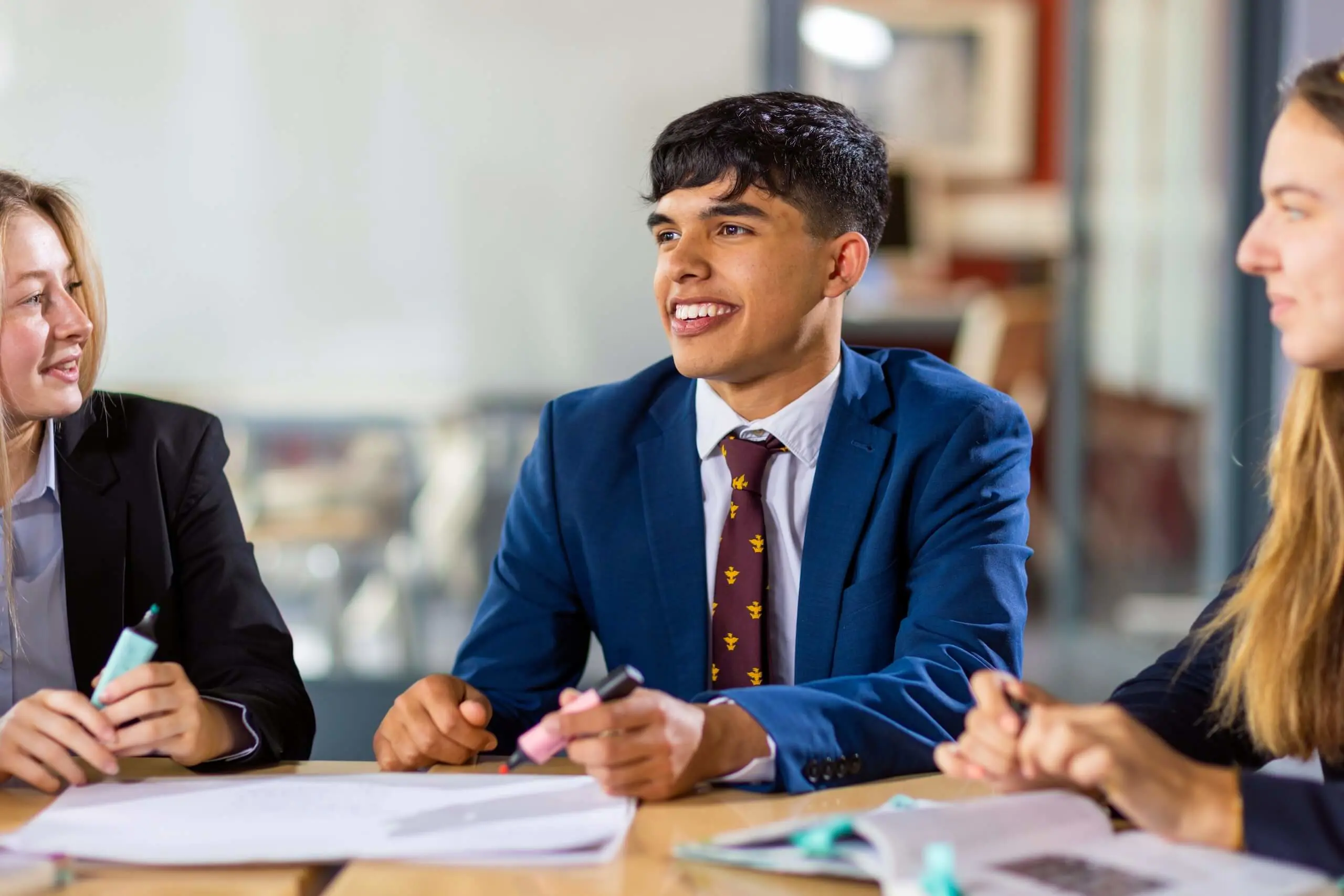 Pocklington School Sixth Former smiling