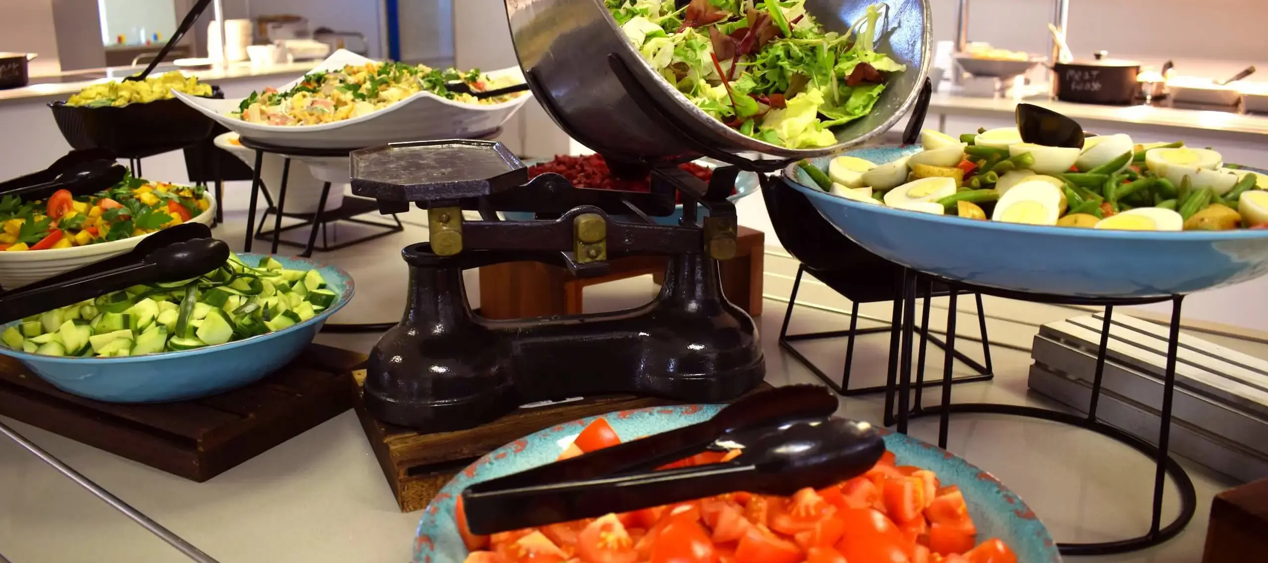 Salad bar at Pocklington School dining hall