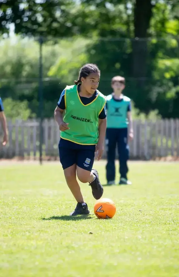 Pocklington Prep school pupil plays football 