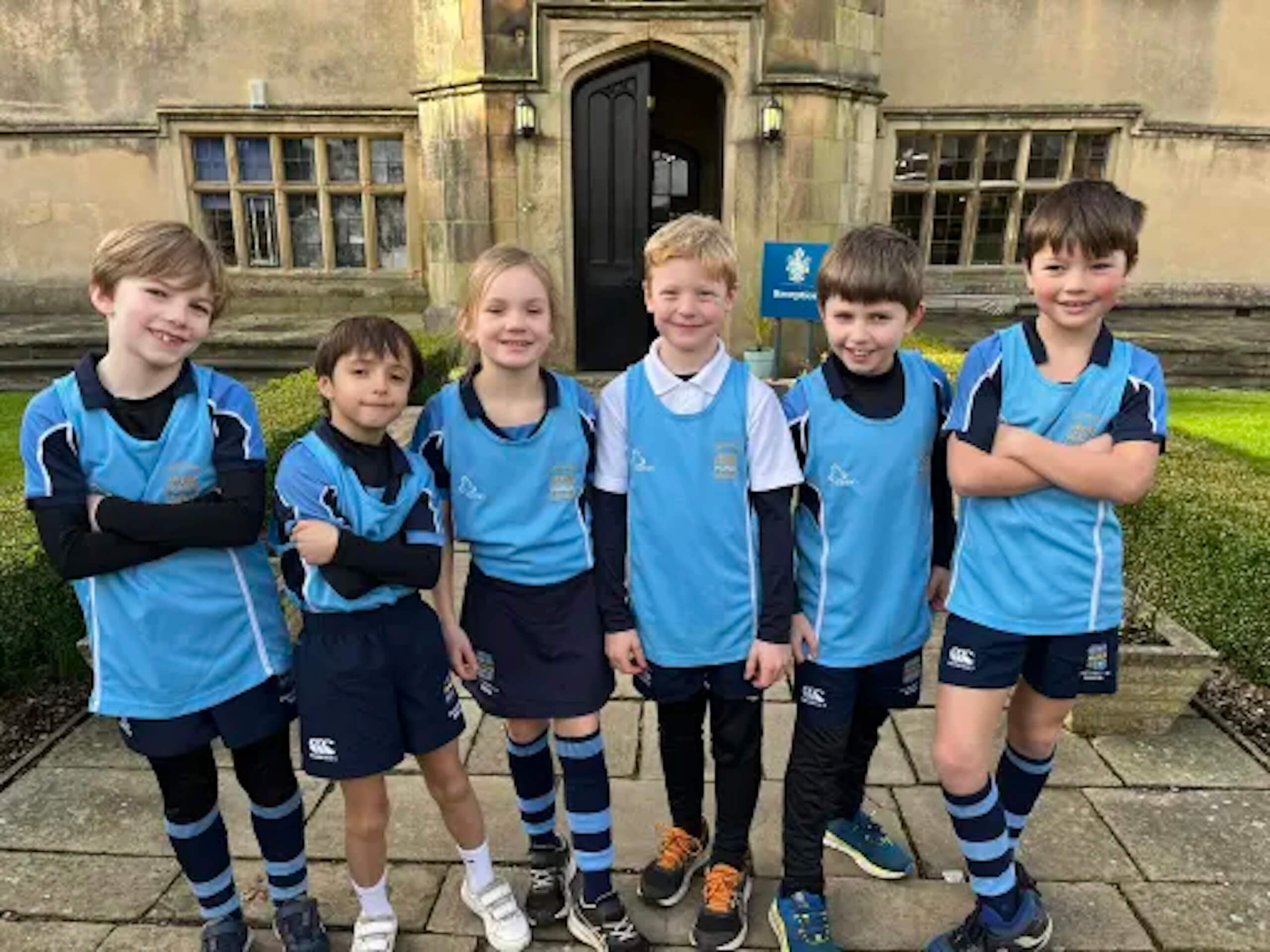 Prep school pupils standing proud after cross country win