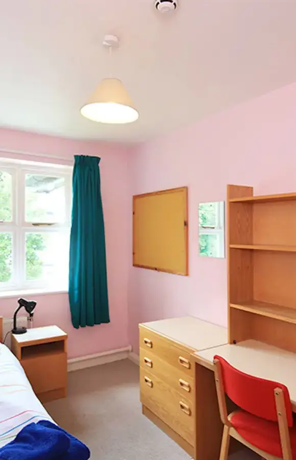 Pocklington School junior girls boarding house bedroom. 