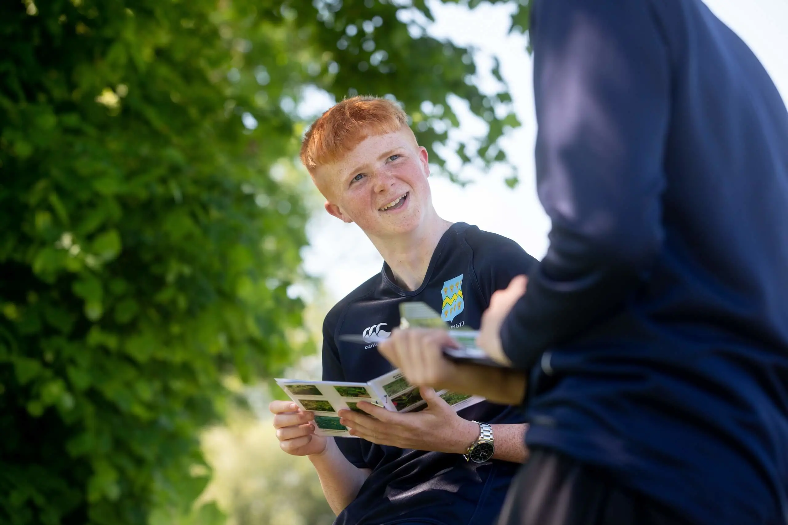 Pocklington School pupil learning outside