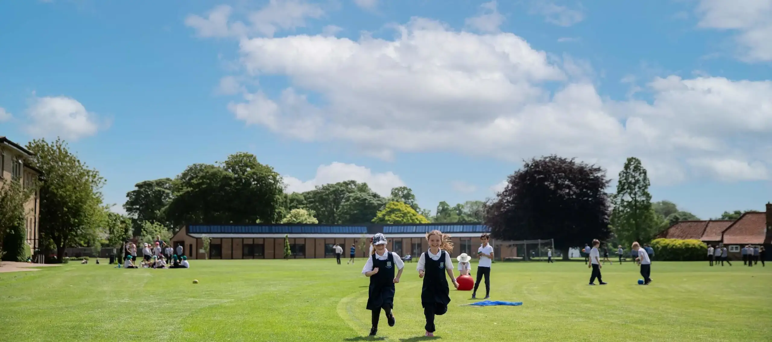 Pre-Prep pupils running on Fenton’s Fields