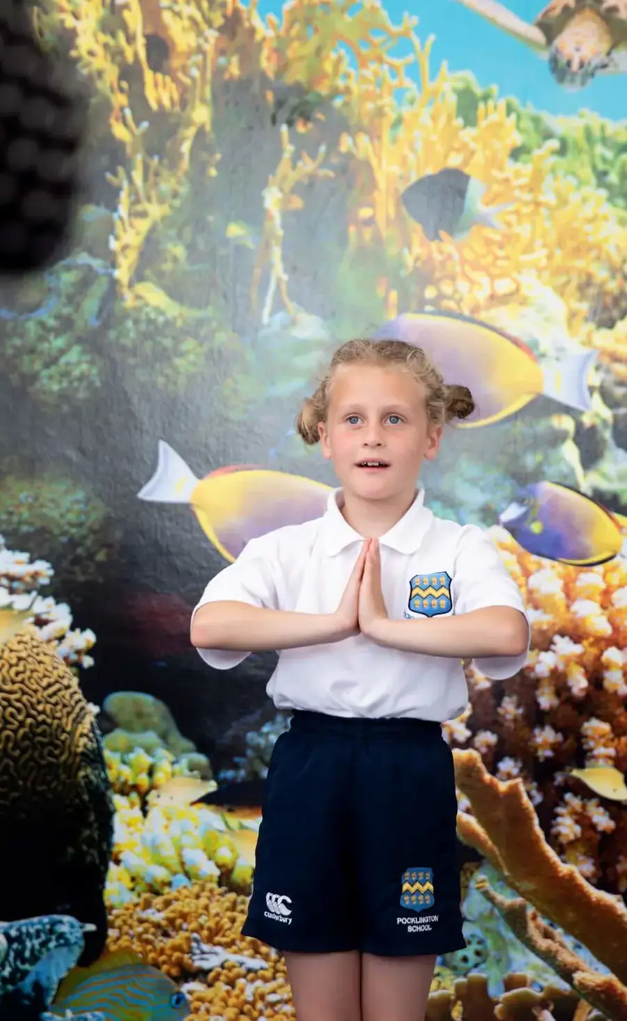 Pocklington Prep School pupil doing yoga in wellbeing room