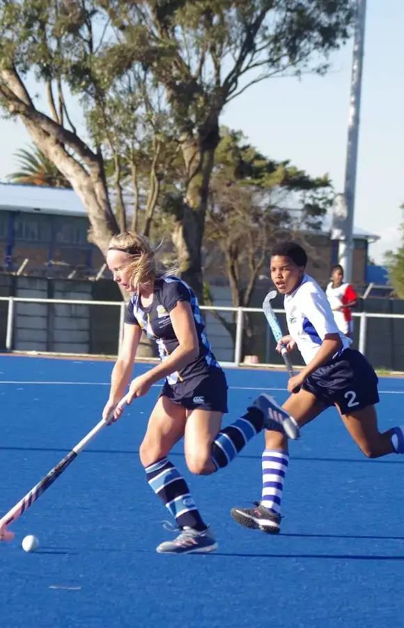 Pocklington School Sixth Former playing hockey in South Africa